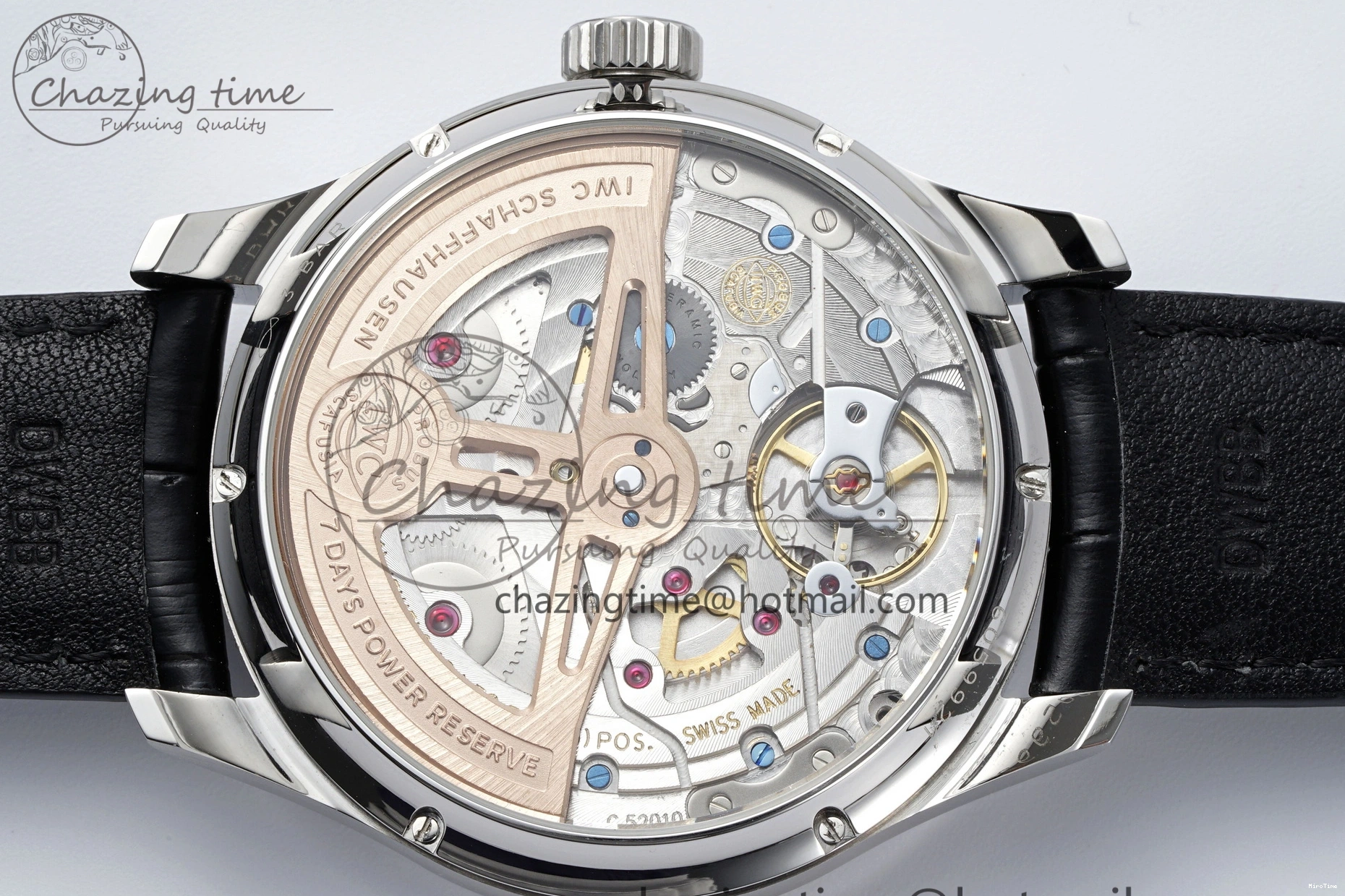 MIROTIME 0407 Bold Portugieser Perpetual Calendar SS 5033 APSF 1:1 Best Edition Blue Dial on Black Leather Strap A52610 Clone 7041